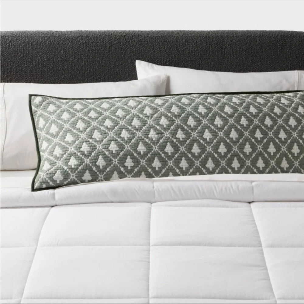 Body Pillow Cover Reversible Matelassé Green Tree from Threshold™